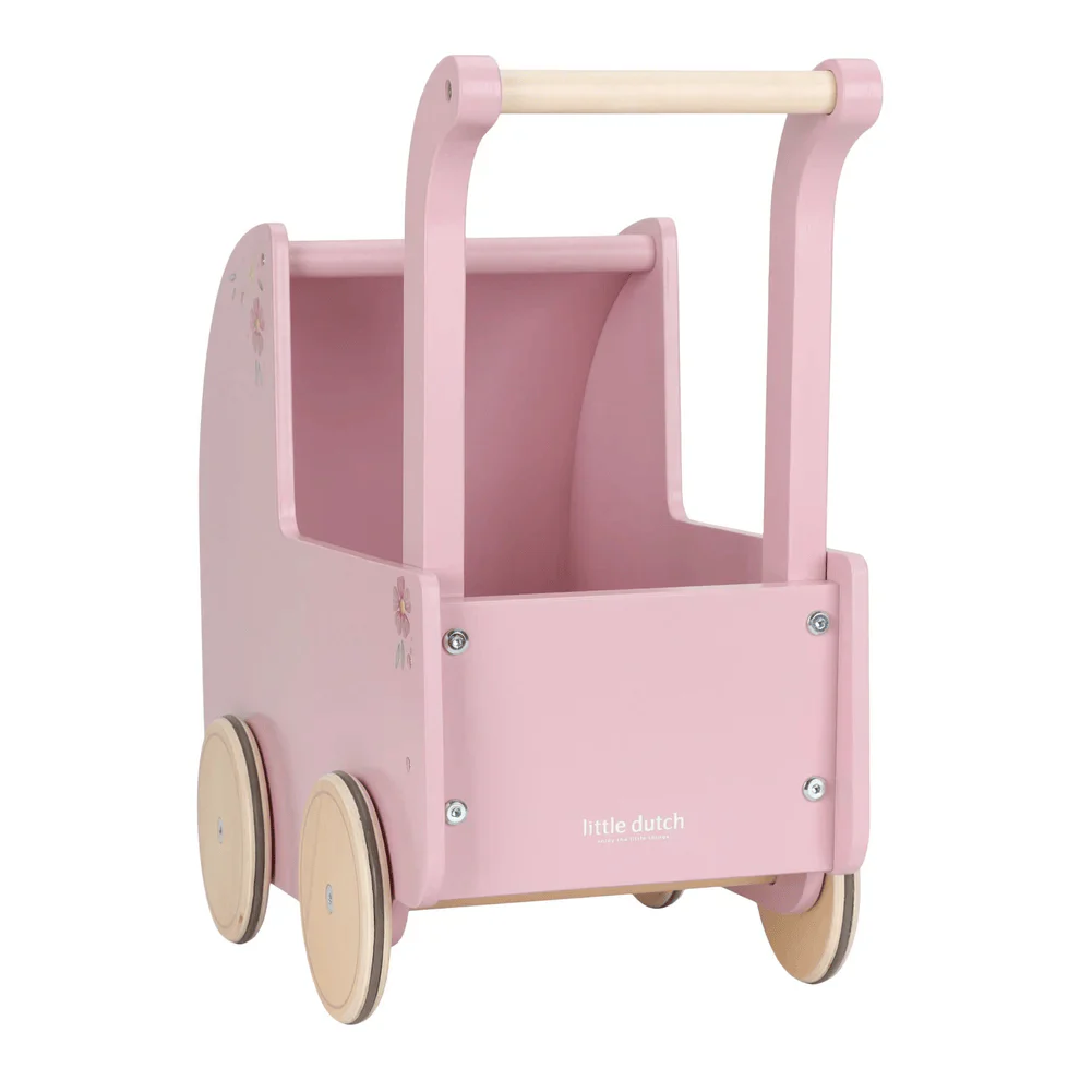 Little Dutch Doll Pram with Textiles - Pink - Image 6