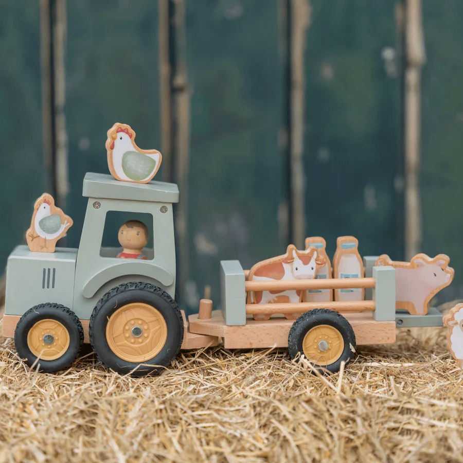 Little Dutch Little Farm Tractor With Trailer - Image 7