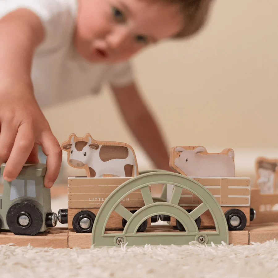 Little Dutch Little Farm Wooden Train Track - Image 3