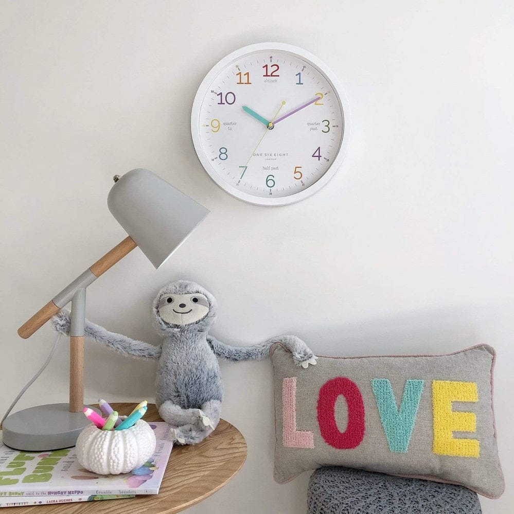 One Six Eight London LEARN THE TIME Silent Wall Clock 30cm - Image 4