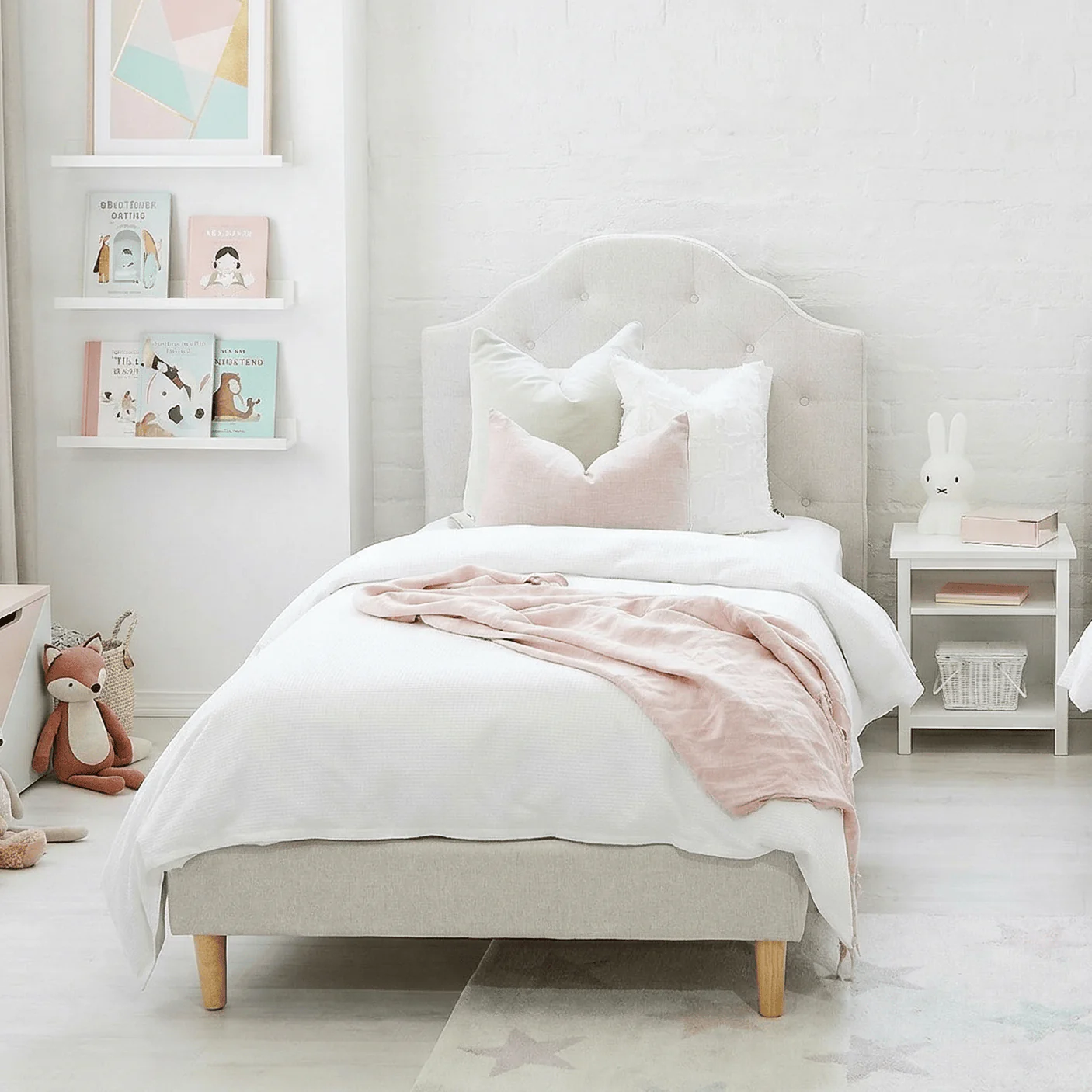 MIA King Single Upholstered Bed - Image 3