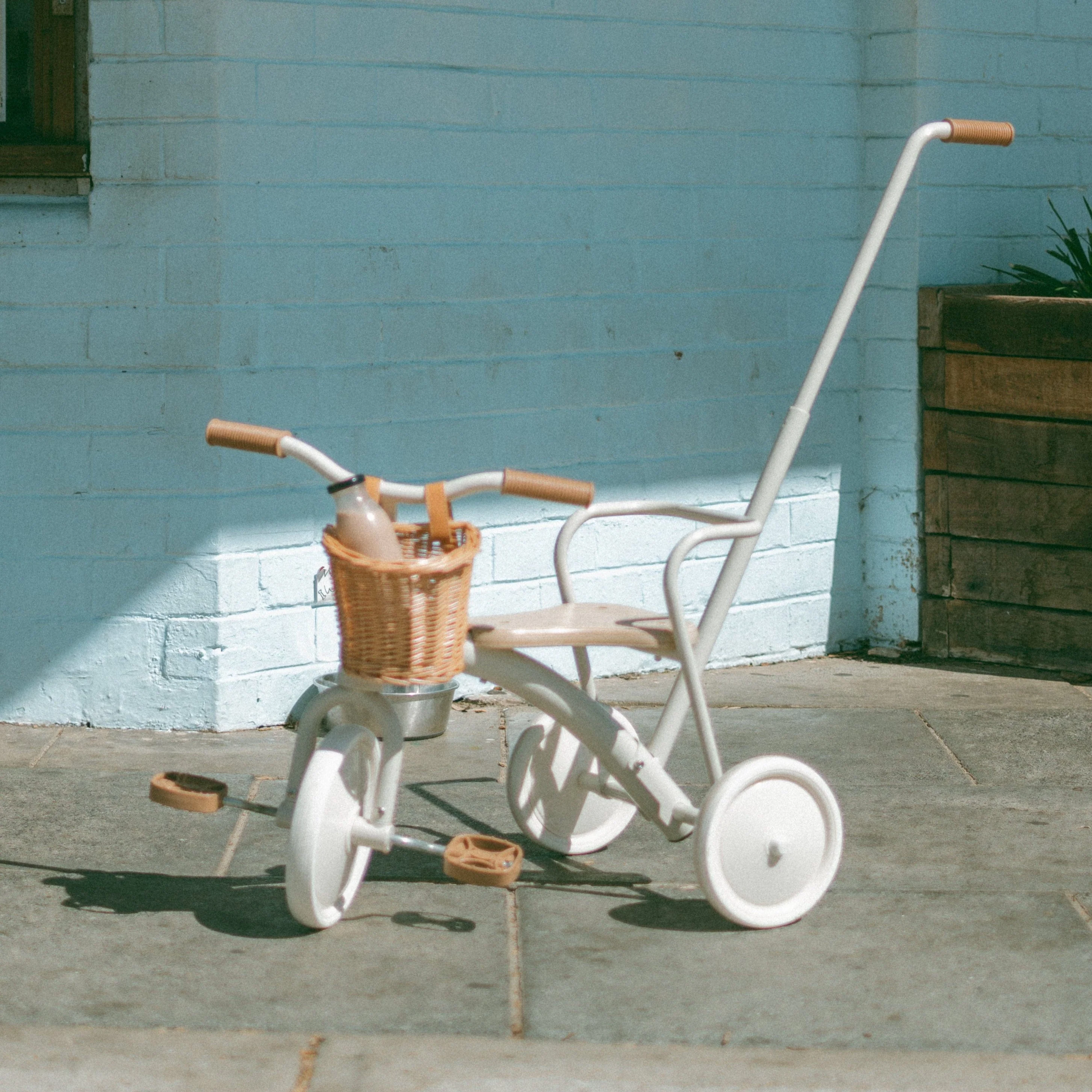 My First Pedal Trike with Parent Push Handle and Wicker Basket - Preorder - Image 10