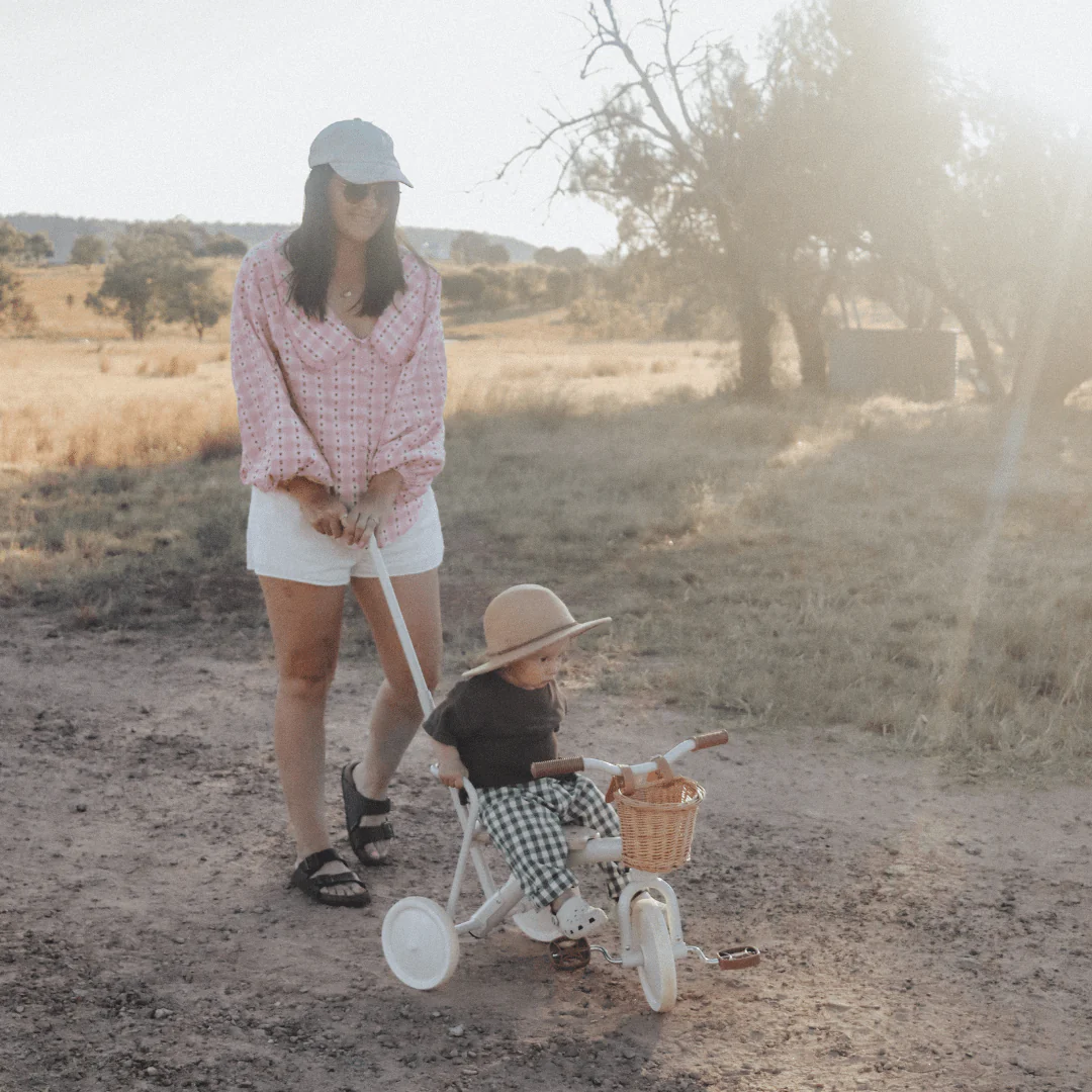 My First Pedal Trike with Parent Push Handle and Wicker Basket - Preorder - Image 13