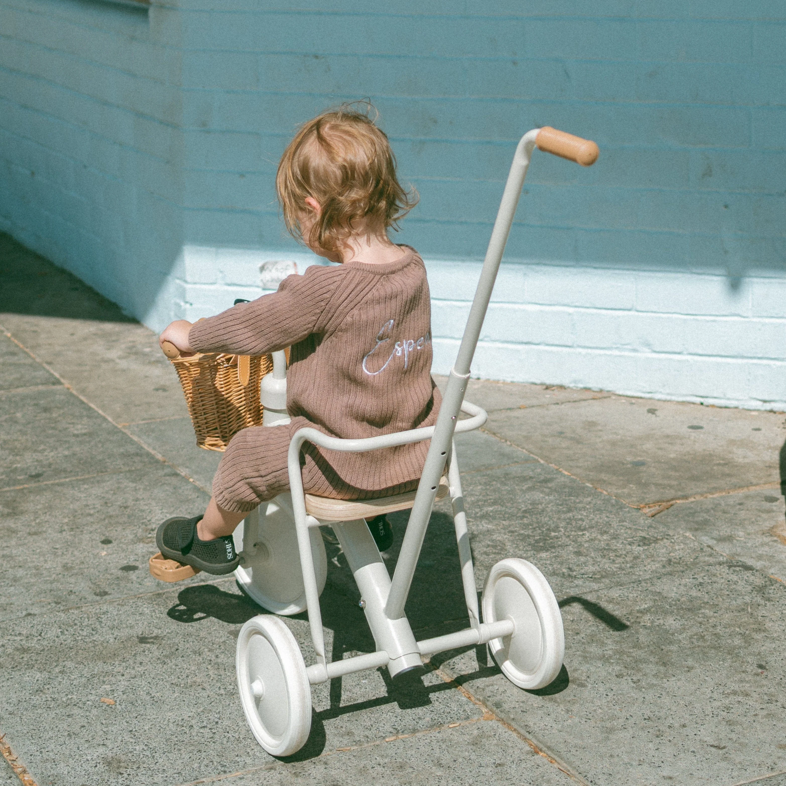 My First Pedal Trike with Parent Push Handle and Wicker Basket - Preorder - Image 19