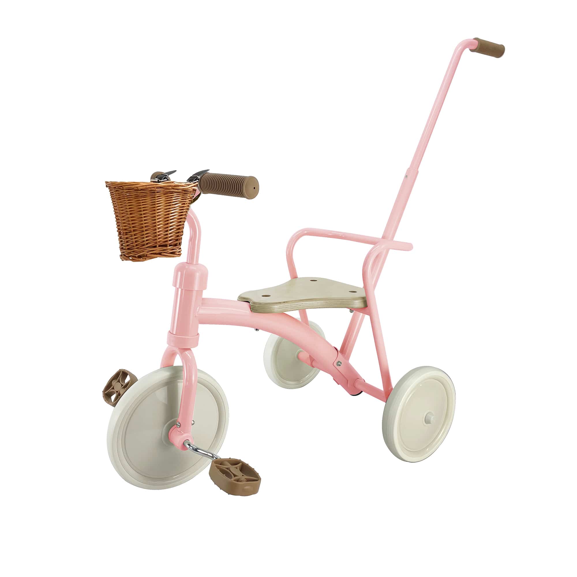 My First Pedal Trike with Parent Push Handle and Wicker Basket - Preorder - Image 3