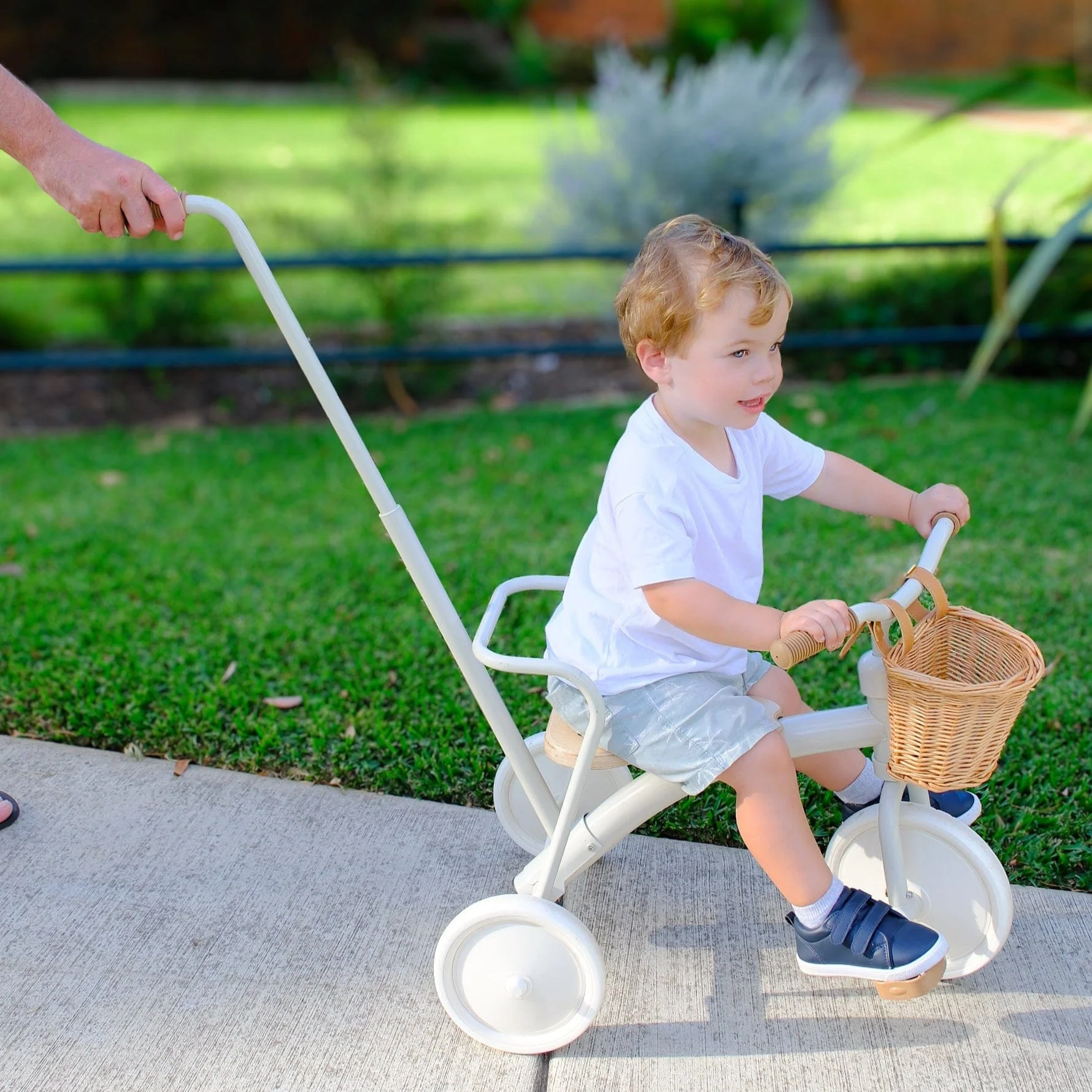 My First Pedal Trike with Parent Push Handle and Wicker Basket - Preorder - Image 7