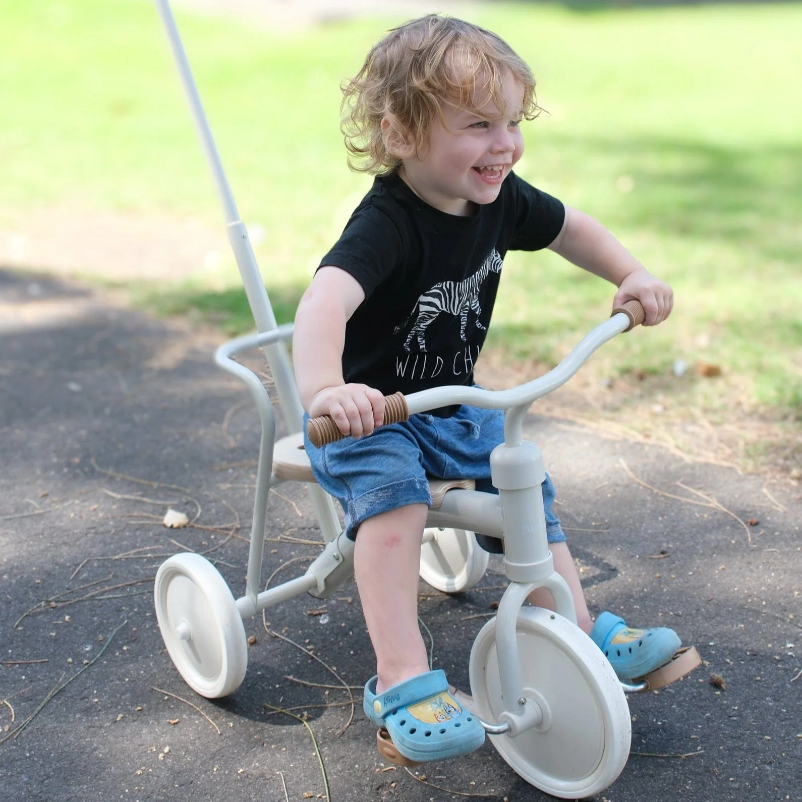 My First Pedal Trike with Parent Push Handle and Wicker Basket - Preorder - Image 8