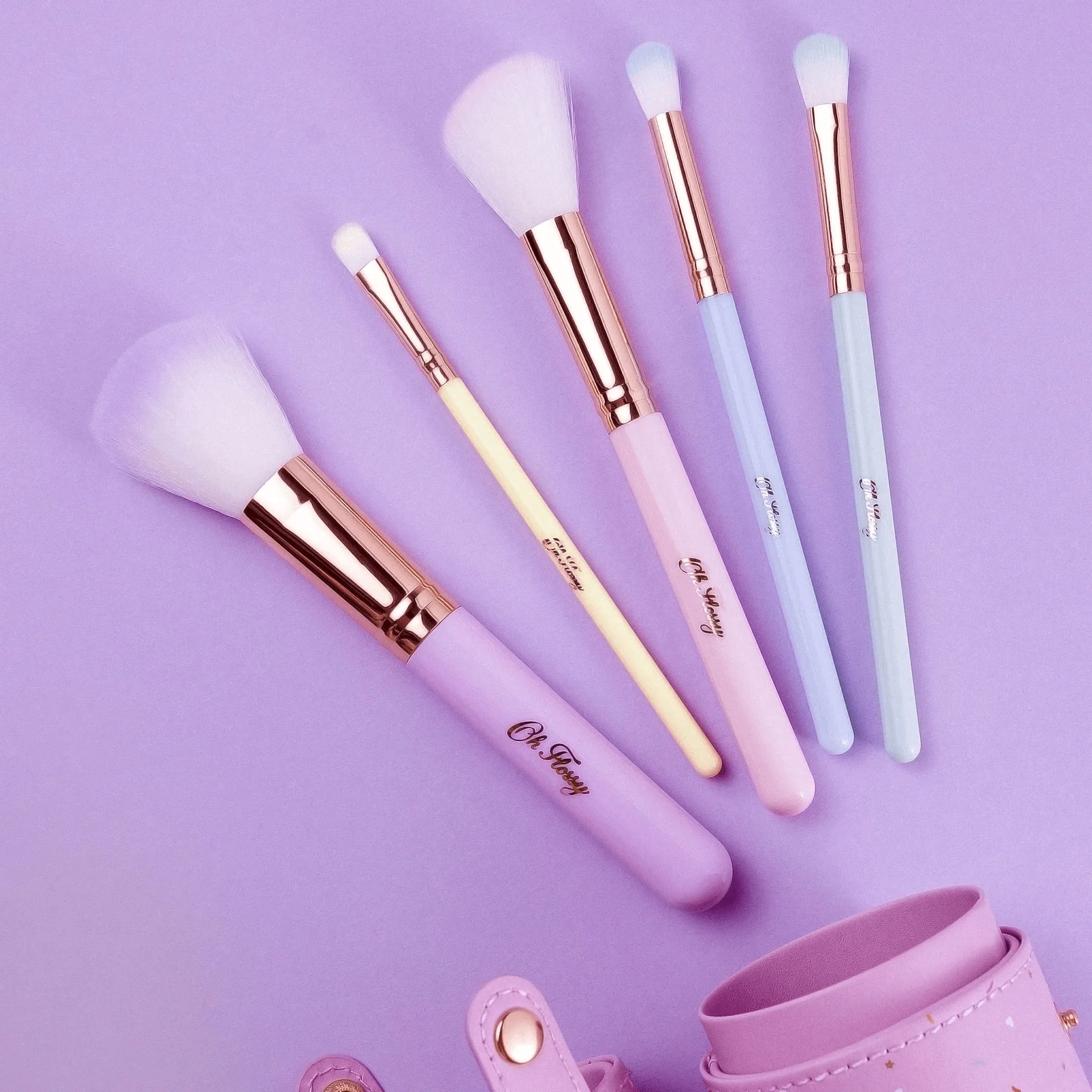 Oh Flossy 5-Piece Rainbow Makeup Brush Set - Image 8