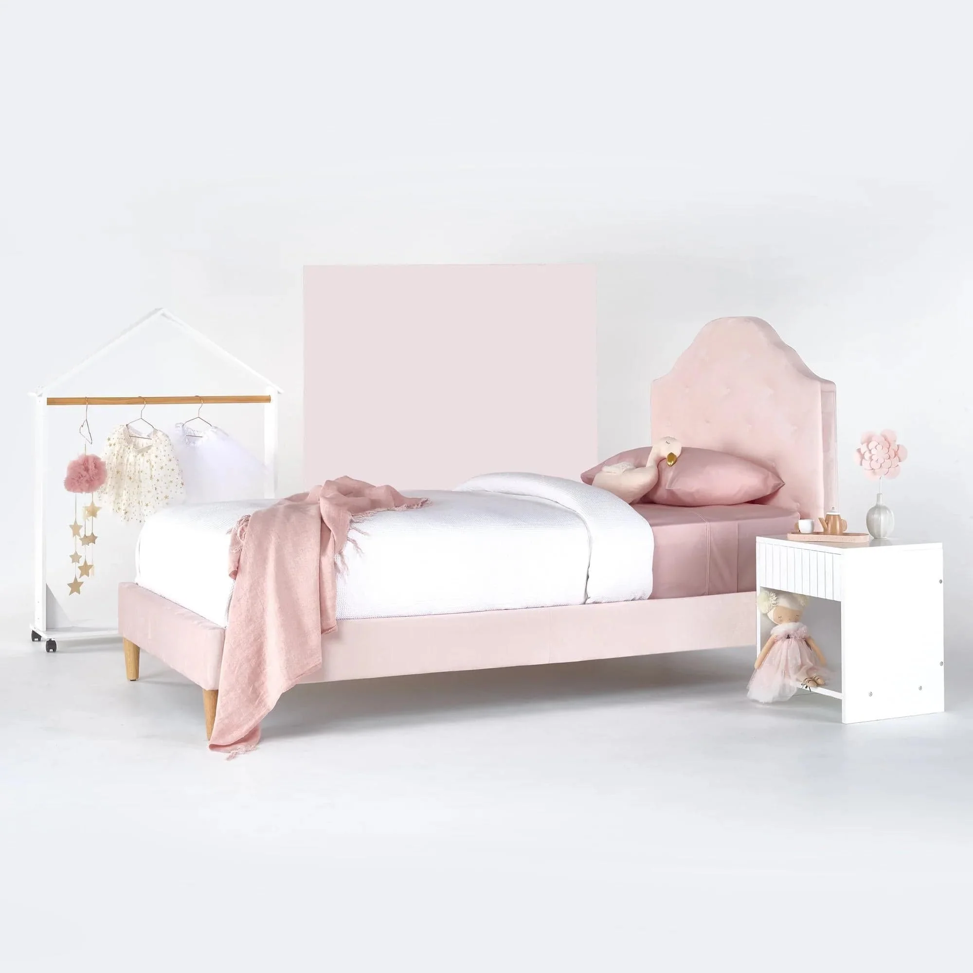 Pale Pink - Velvet Fabric Swatch - Image 3