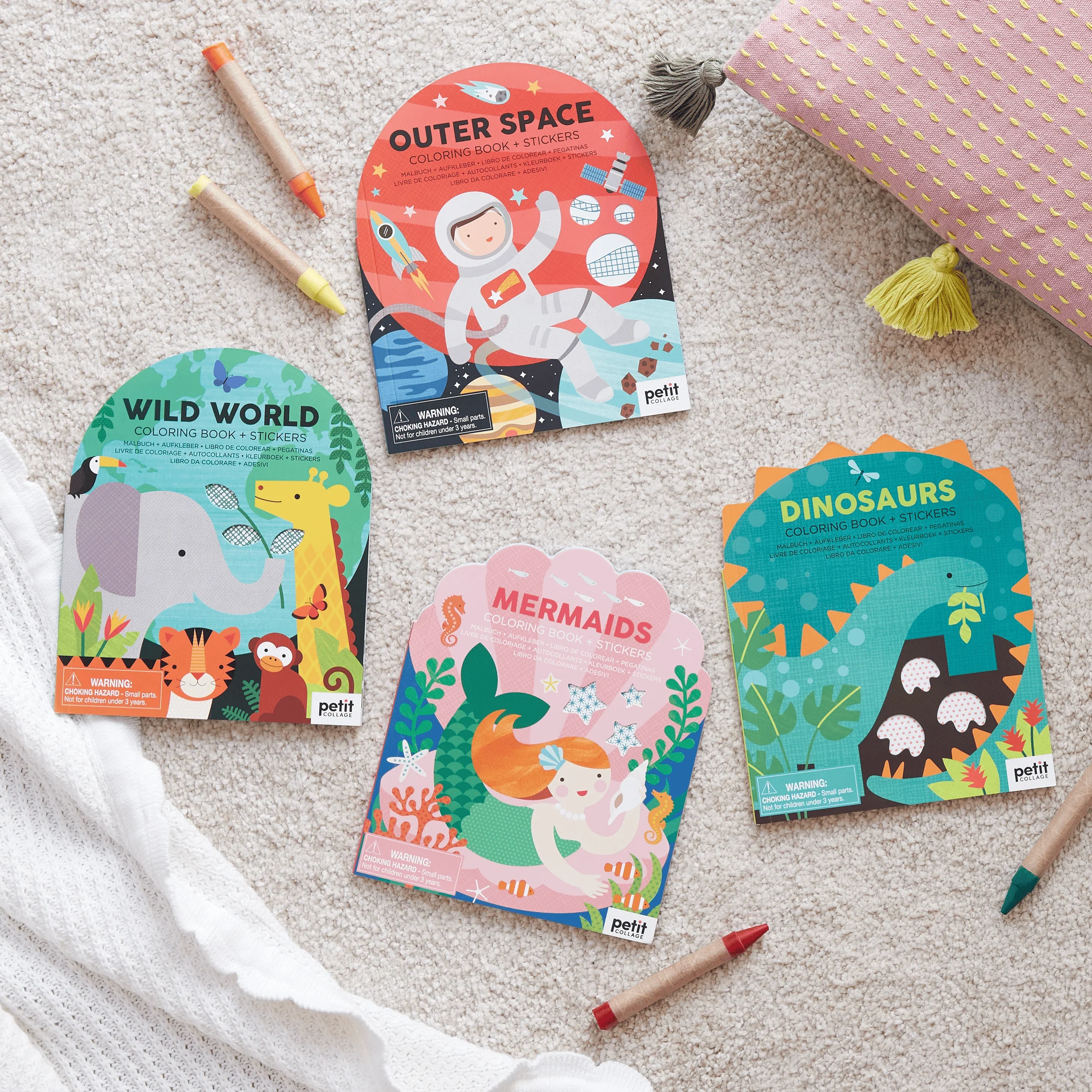 Petit Collage Colouring Book with Sticker - Wild World - Image 3