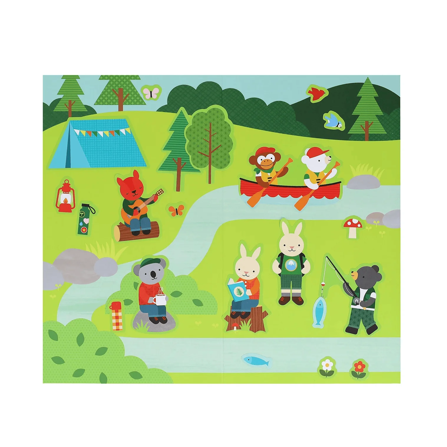 Petit Collage Mini Sticker Set: Little Campers - Image 4