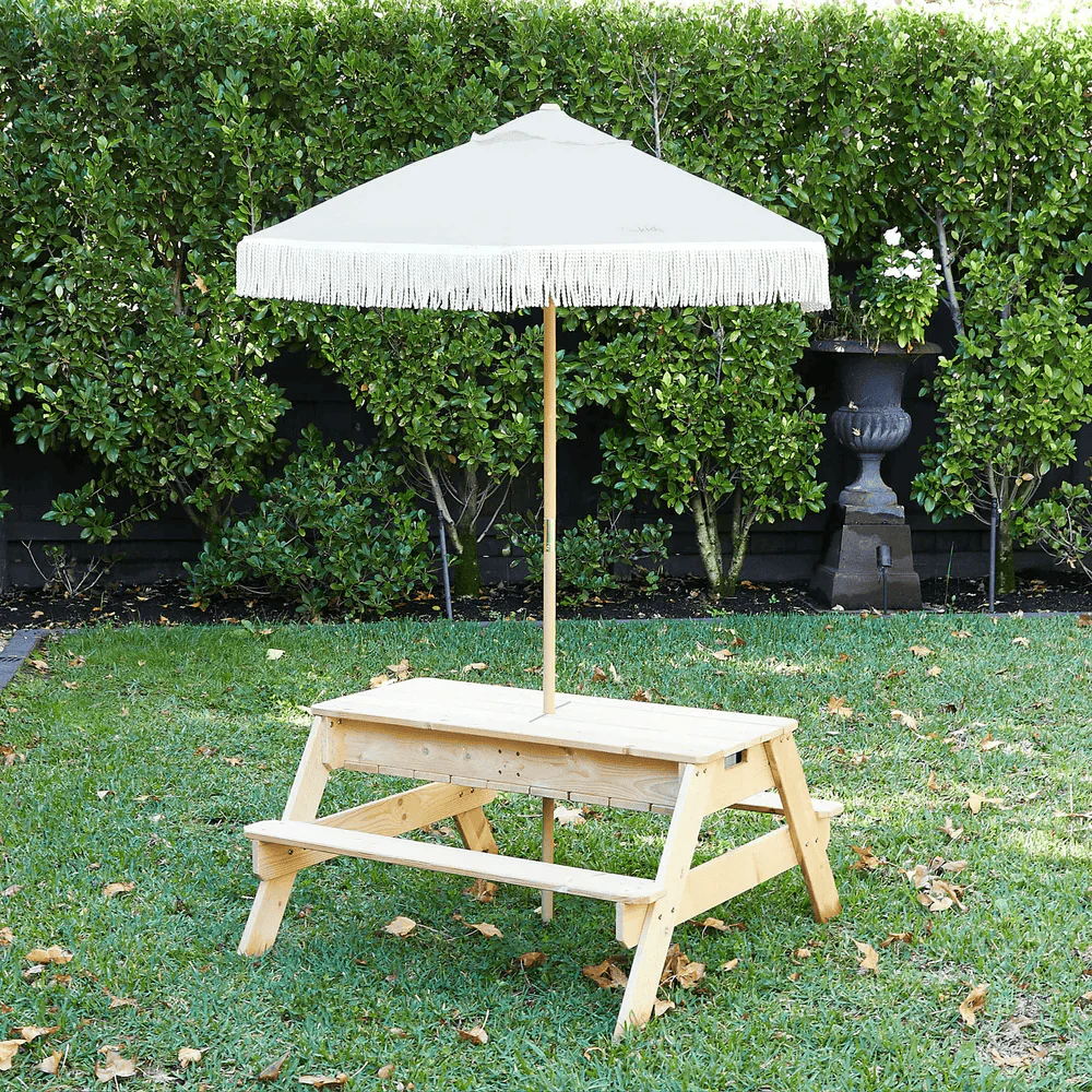 Kids Sand Water / Picnic Table with Tassel Umbrella - Preorder - Image 2