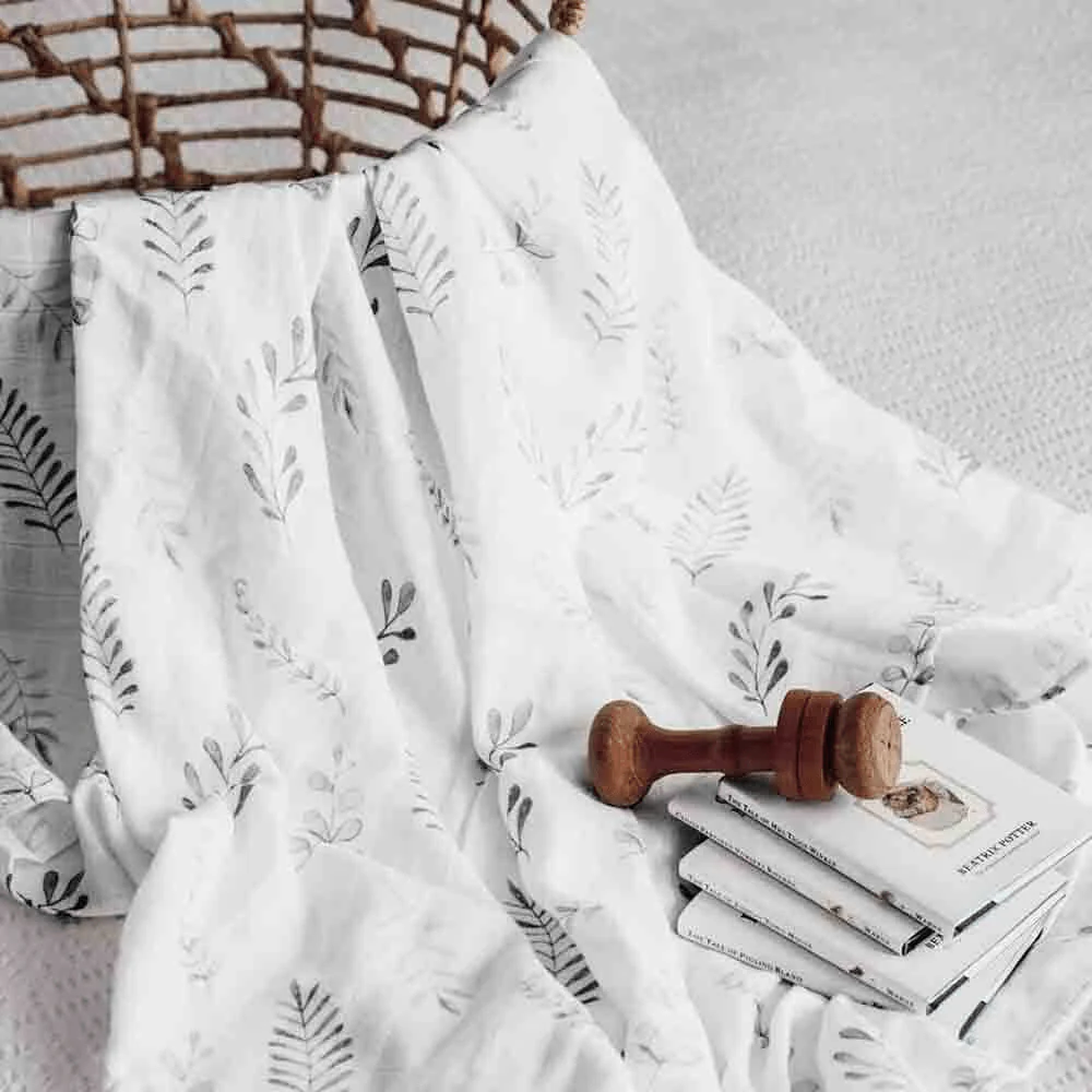 Snuggle Hunny Wild Fern Organic Muslin Wrap - Image 5