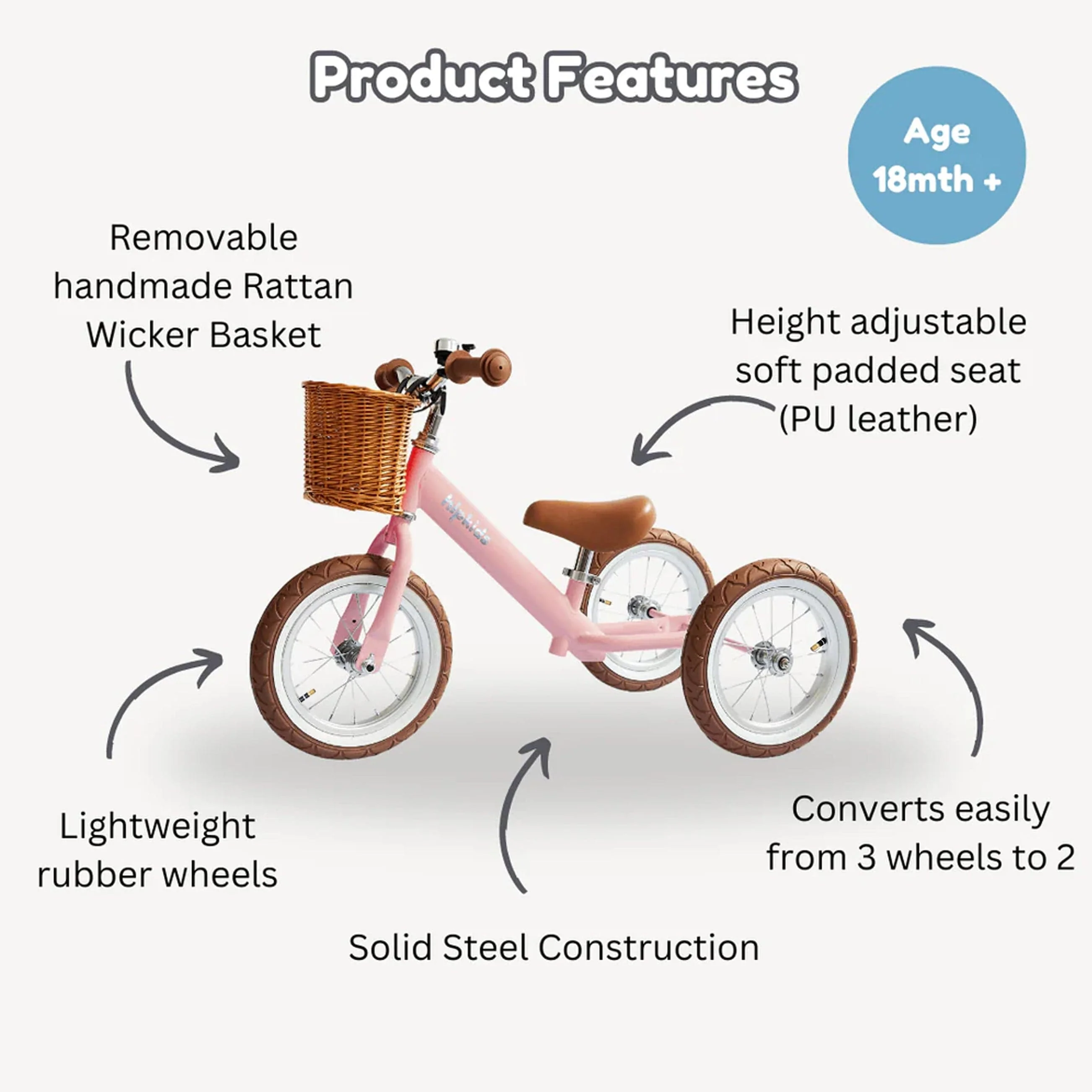 Steel 2 in 1 Trike with Carry Strap Bundle - Image 25