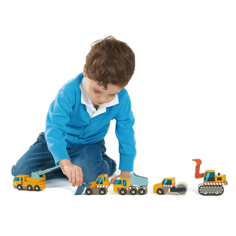 Tender Leaf Toys Wooden Construction Car Set - Image 3