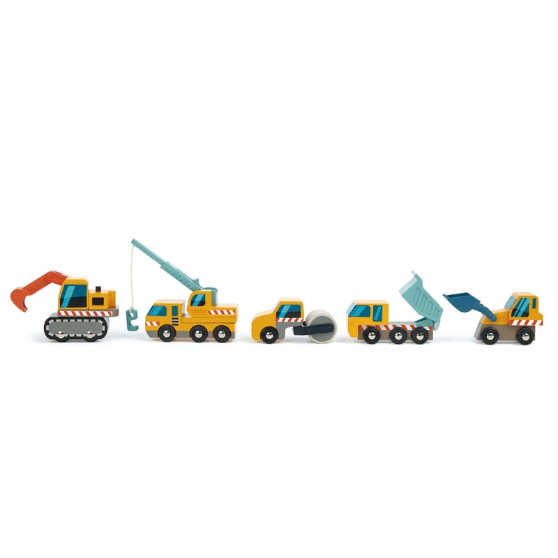 Tender Leaf Toys Wooden Construction Car Set - Image 4