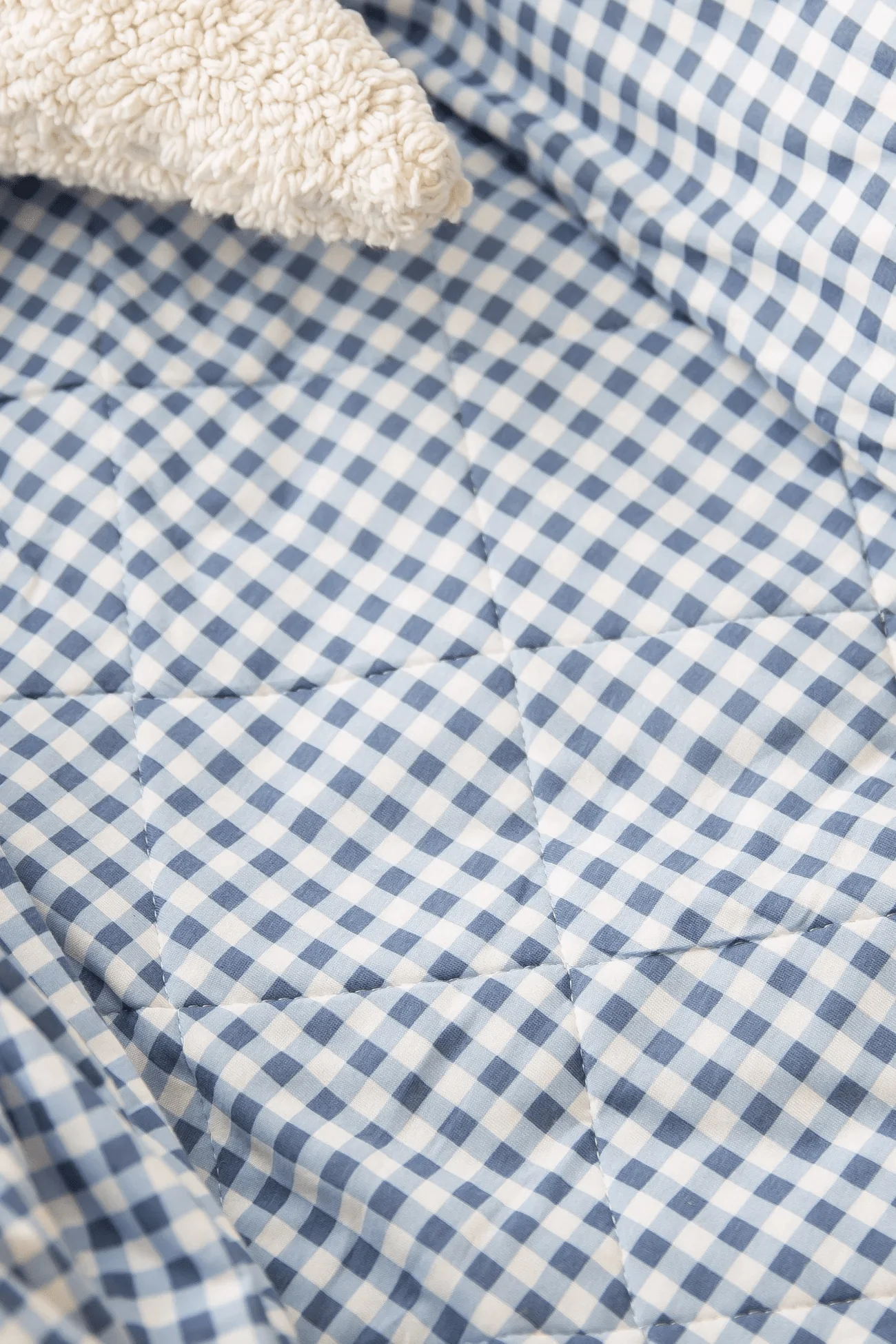The Midnight Gang Dusty Blue Gingham Bed Wetting Mat - Image 4
