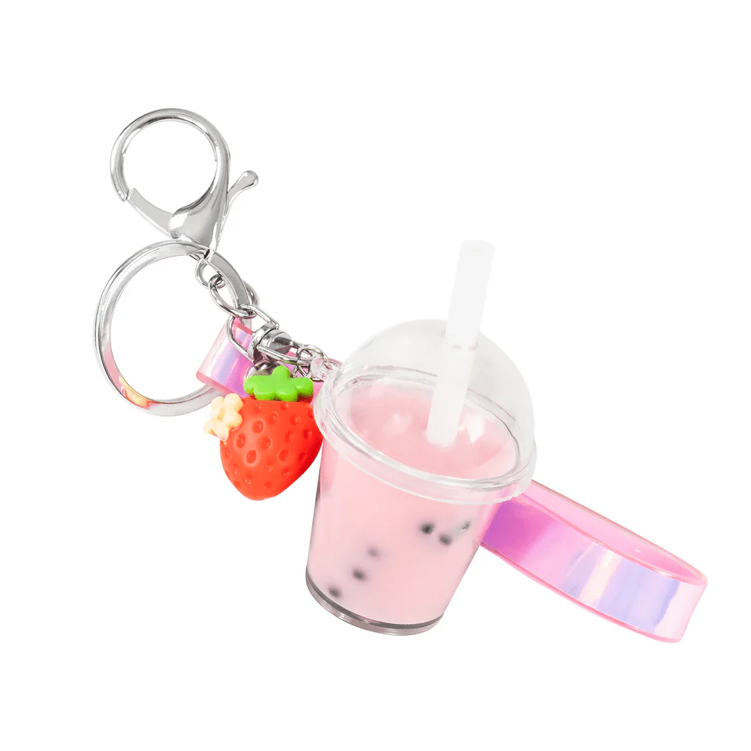 Tiger Tribe Bag Charm Kit - Strawberry Bubble Tea - Image 2