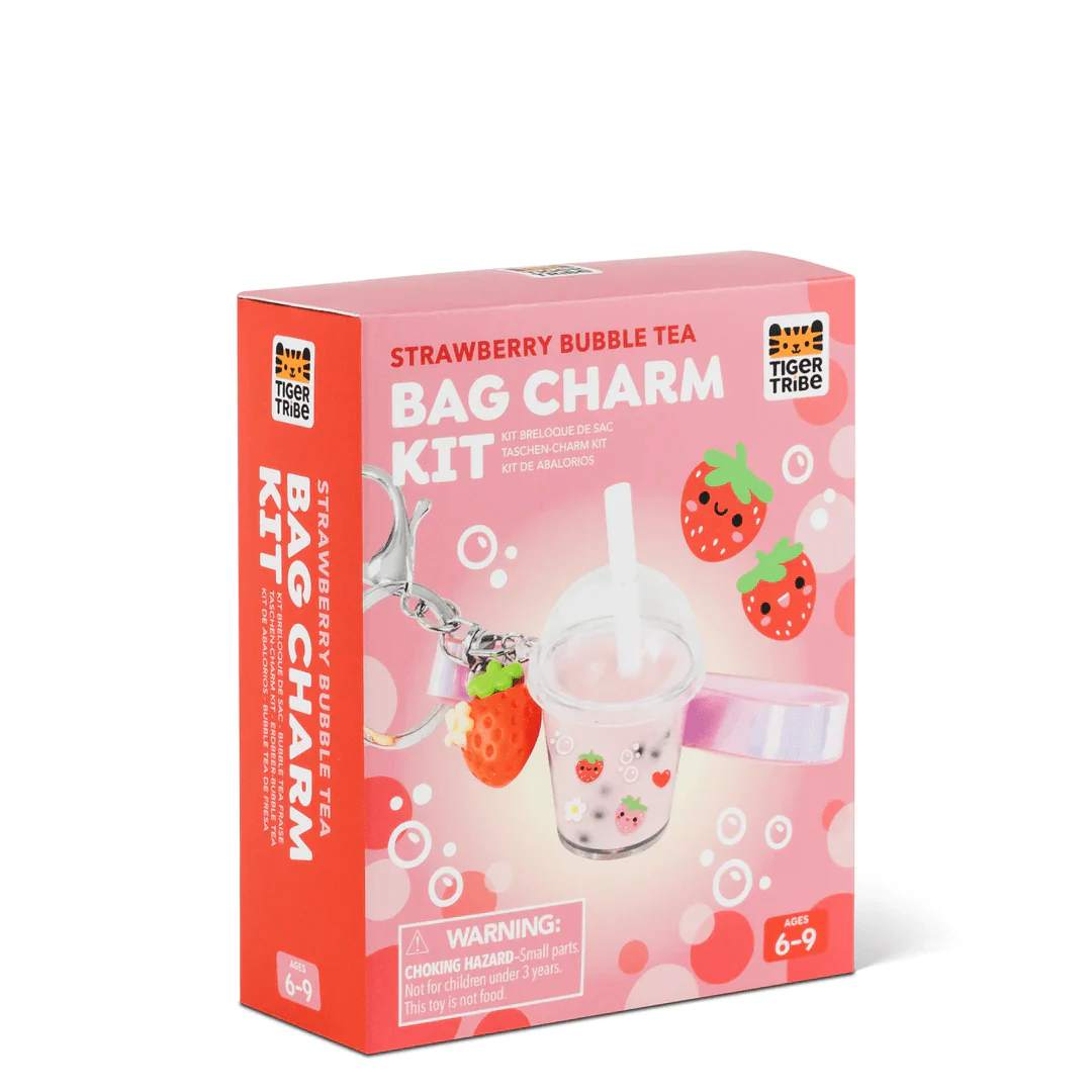 Tiger Tribe Bag Charm Kit - Strawberry Bubble Tea - Image 5