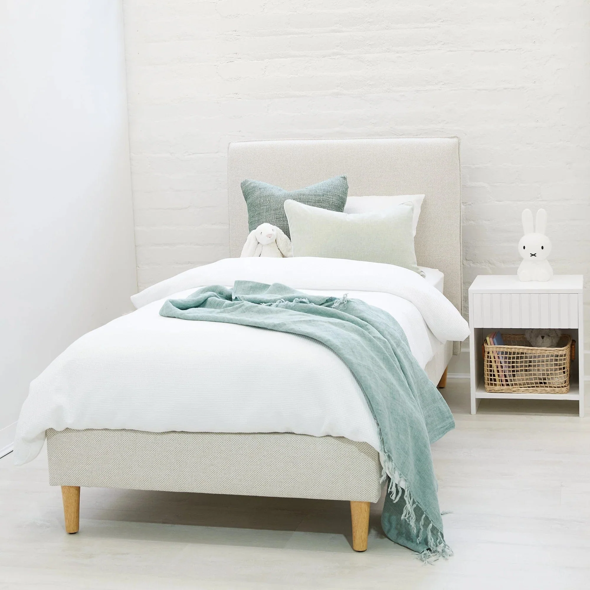Willow Upholstered Bed Nordic Latte - Image 12
