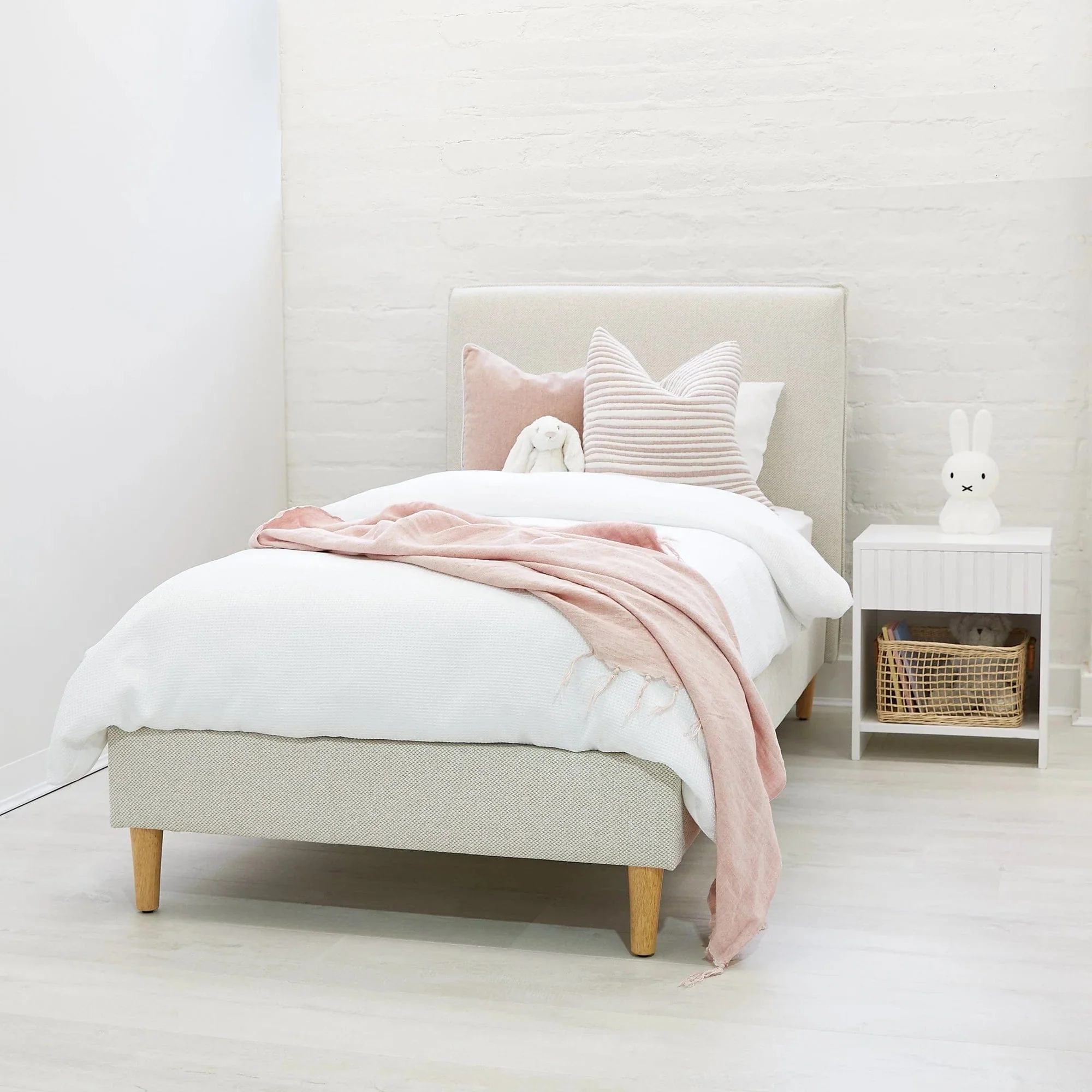 Willow Upholstered Bed Nordic Latte - Image 15