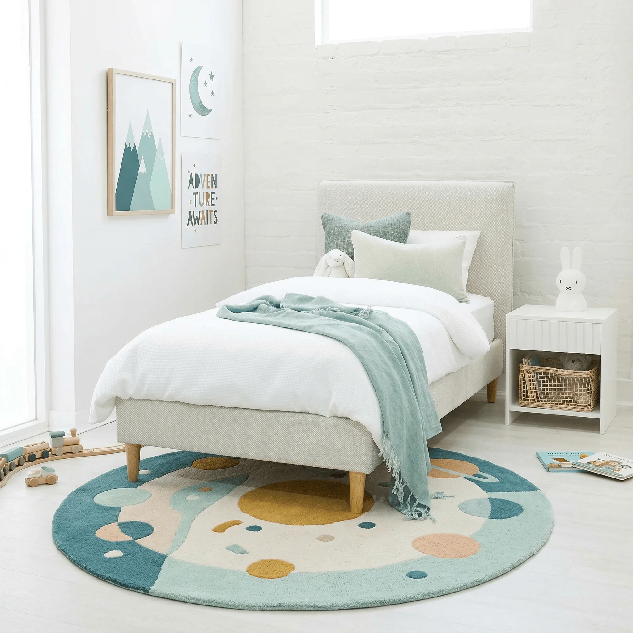 Willow Upholstered Bed Nordic Latte - Image 4