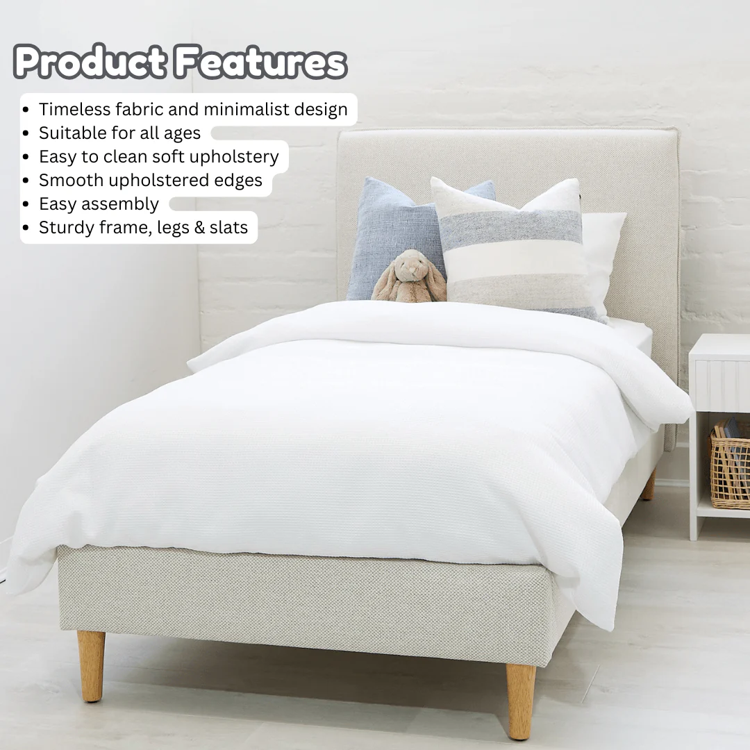 Willow Upholstered Bed Nordic Latte - Image 7