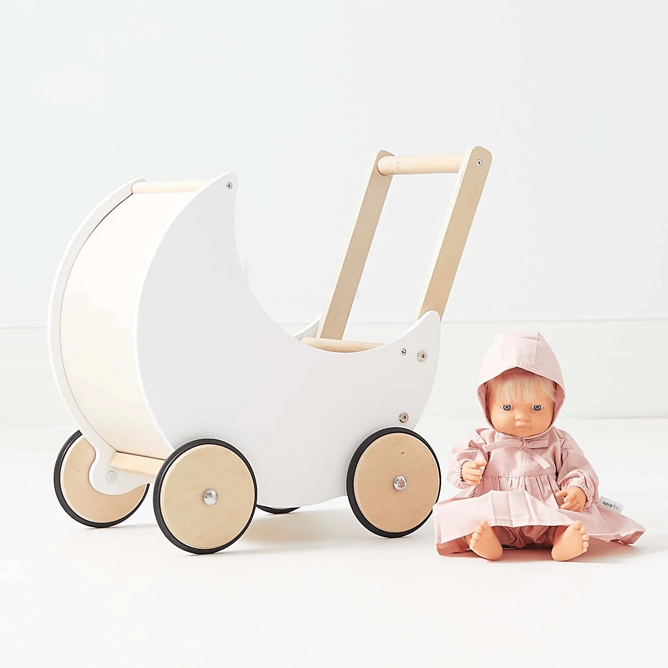 Wooden Moon Doll Pram - Image 17