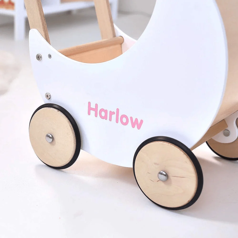 Wooden Moon Doll Pram - Image 19