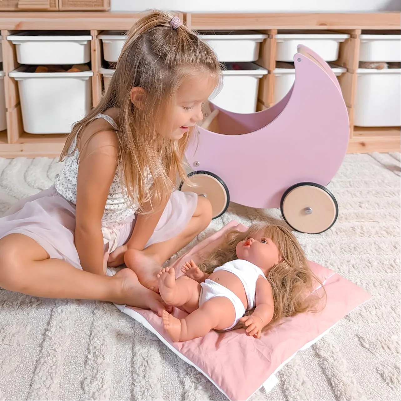 Wooden Moon Doll Pram - Image 21