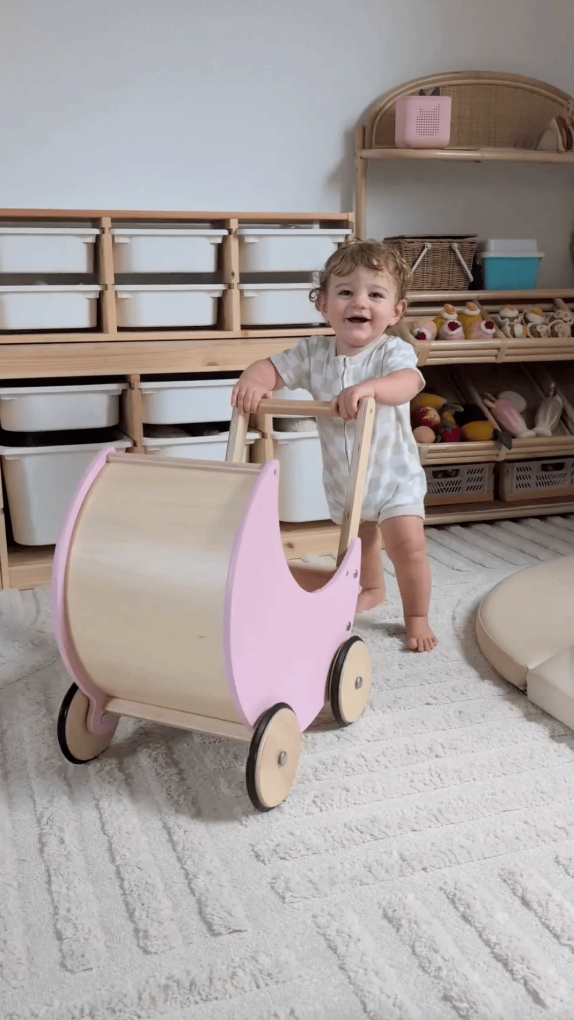 Wooden Moon Doll Pram - Image 22