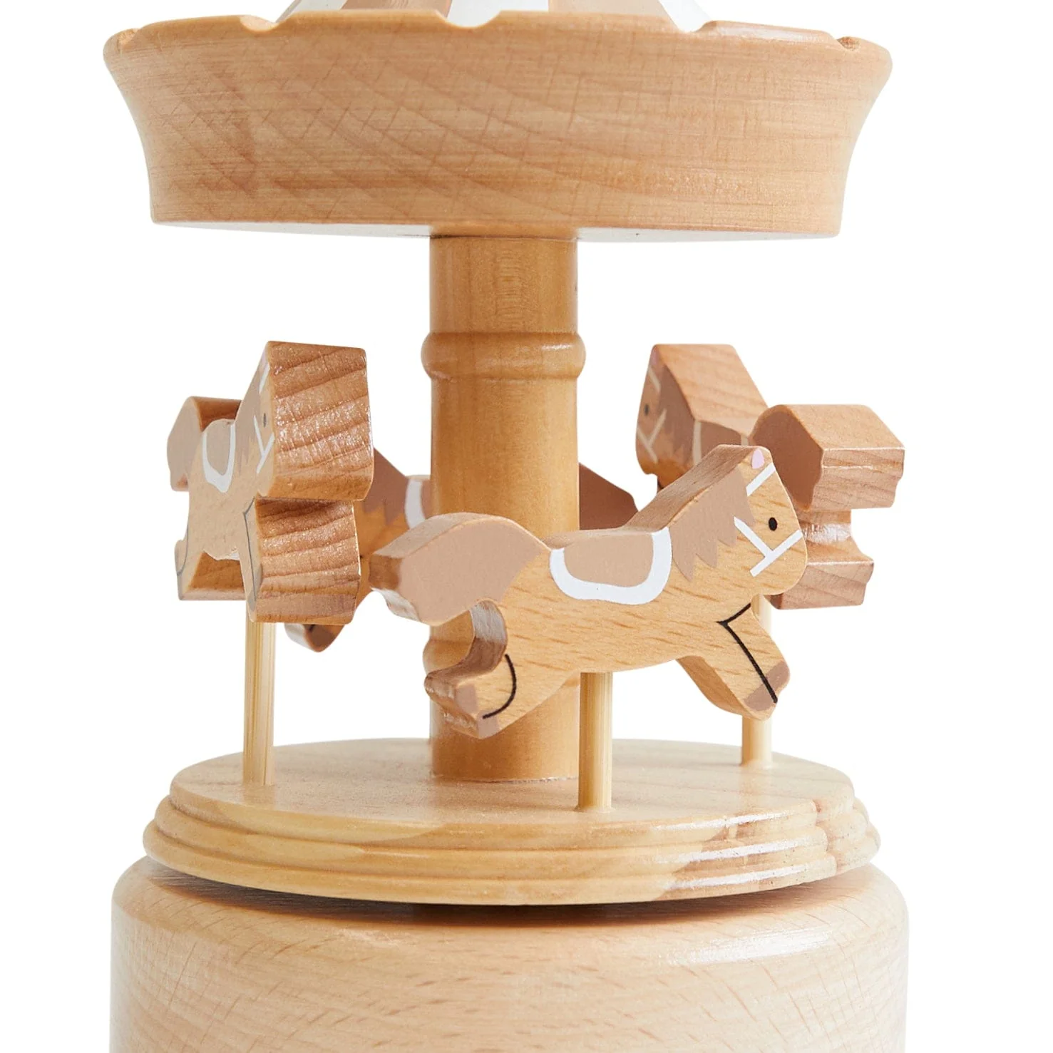 Wooden Musical Carousel - Horses - Preorder - Image 3