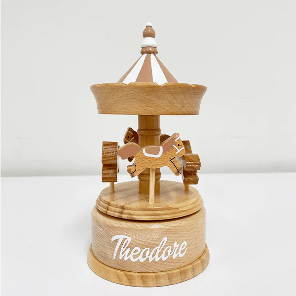 Wooden Musical Carousel - Horses - Preorder - Image 4